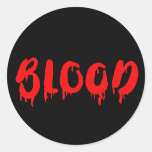 BlodHalloween för vampyr genomblöt etikett