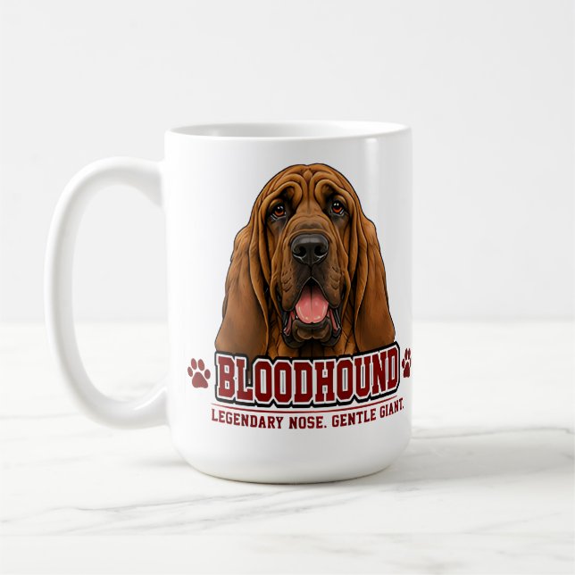 🐾 Blodhund Ägare Familj Stolthet 🐾 Kaffemugg (Vänster)