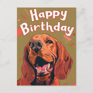 Blodhund Grattis på födelsedagen Vykort