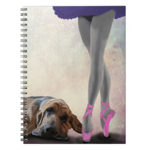 Blodhund och Ballet Dancer Anteckningsbok Med Spiral