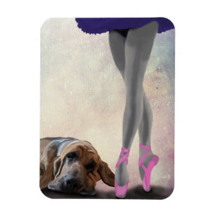 Blodhund och Ballet Dancer Magnet
