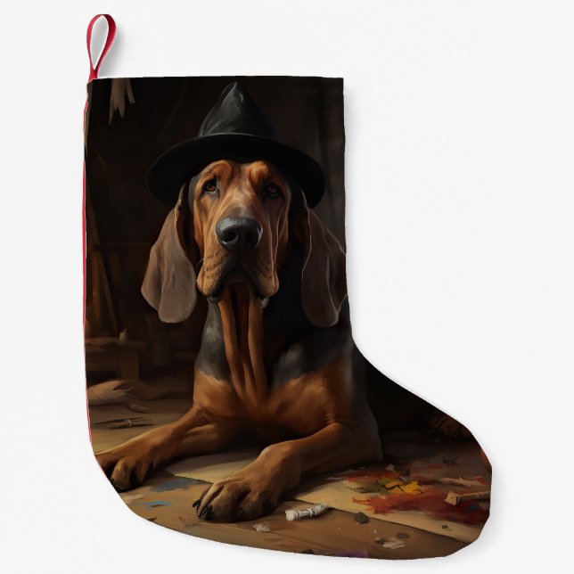 Blodhund Pumpor Halloween Skräckinjagande Liten Julstrumpa (Framsidan)