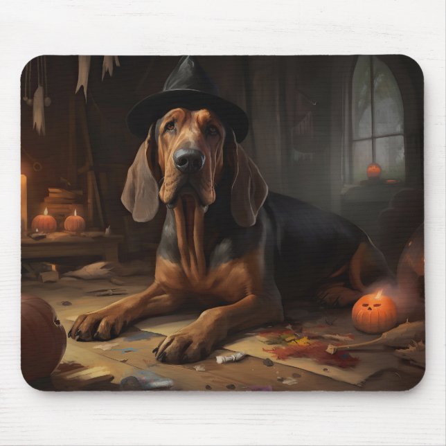 Blodhund Pumpor Halloween Skräckinjagande Musmatta (Framsidan)