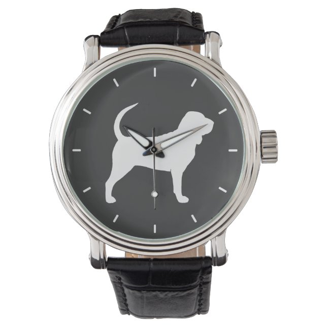 Blodhund Siluett Armbandsur (Framsida)