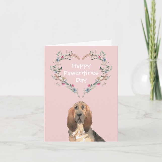Blodhund Valentine Helgkort (Framsida)
