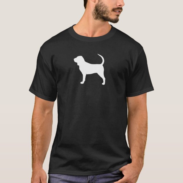 Blodhundssilhuett Tee (Framsida)