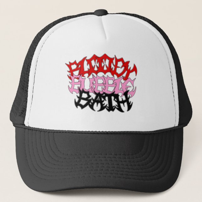 Blodig bubbelbadtruckerkeps keps (Framsida)