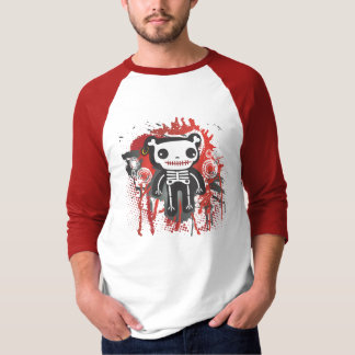 blodig grunge för nalleskelett t shirt