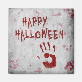 Blodig handavtryck Halloween Magnet