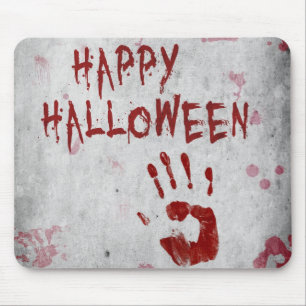 Blodig handavtryck Halloween Musmatta