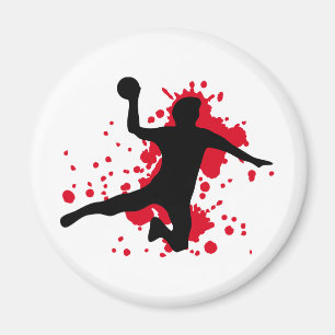 blodig handbolldodgeball magnet