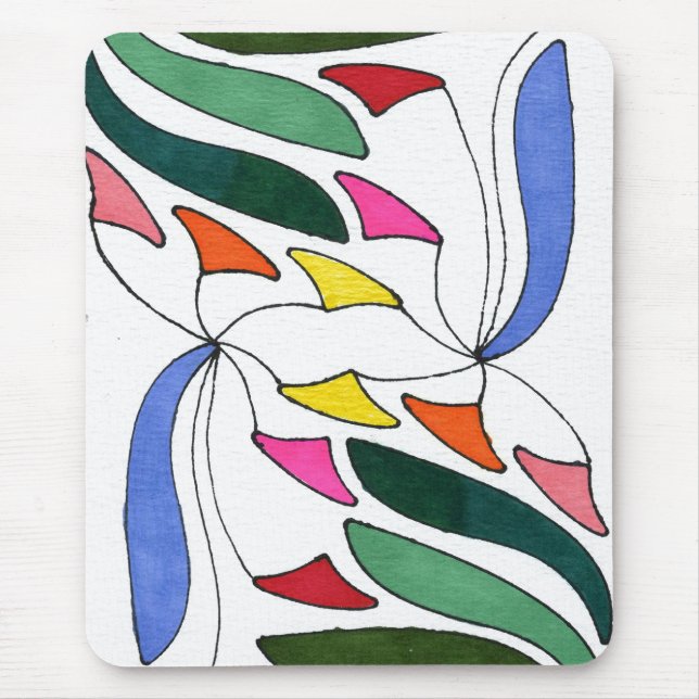"Blodig in i Vinden" Abstrakt design Mousepad Musmatta (Framsidan)