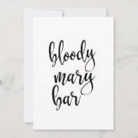 Blodig Mary Bar Prisvärd Kalligrafiskylt