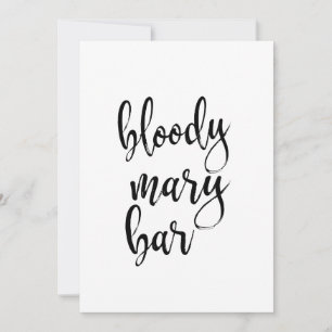 Blodig Mary Bar Prisvärd Kalligrafiskylt