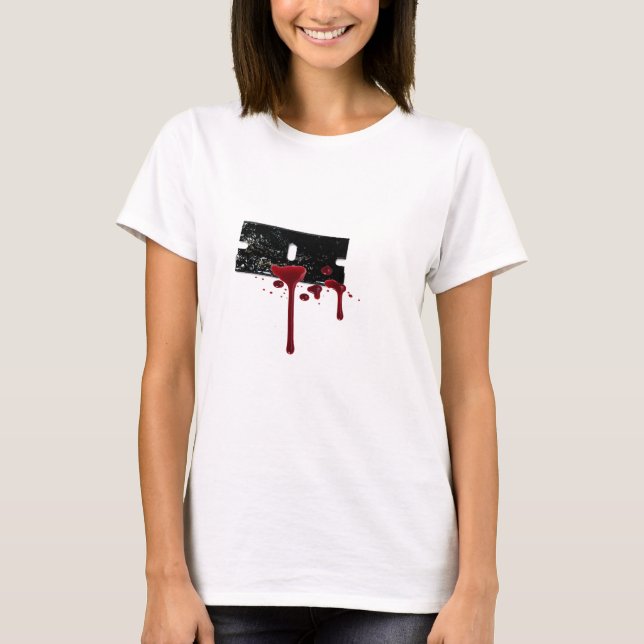 Blodig Razorblade Tee Shirt (Framsida)