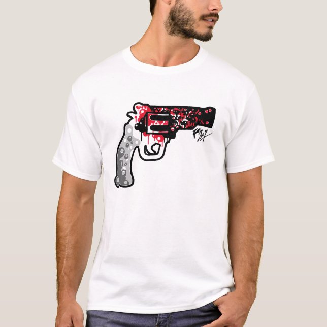 Blodig Revolver T-shirt (Framsida)