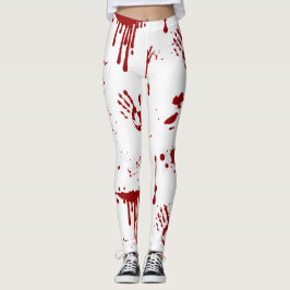 Blodiga blodplättar Handprint Halloween Leggings