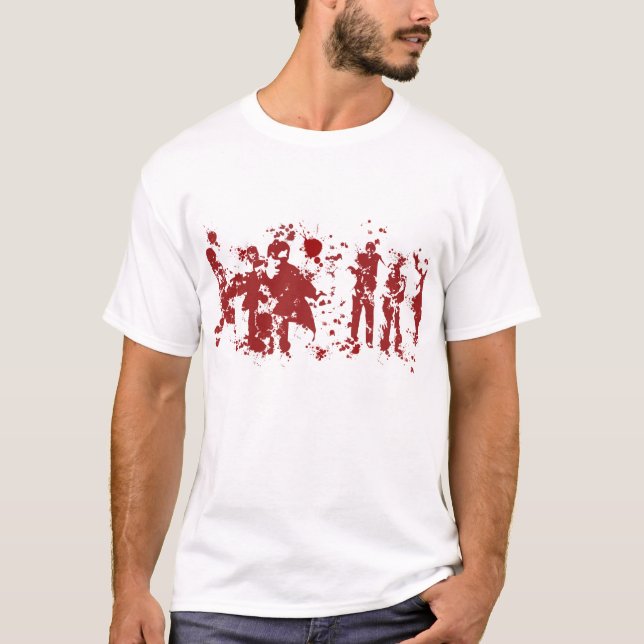 Blodiga Zombies 2 Tee Shirt (Framsida)