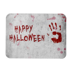 Blodigt handavtryck Halloween Magnet