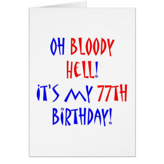 Blodigt helvete 77 hälsningskort