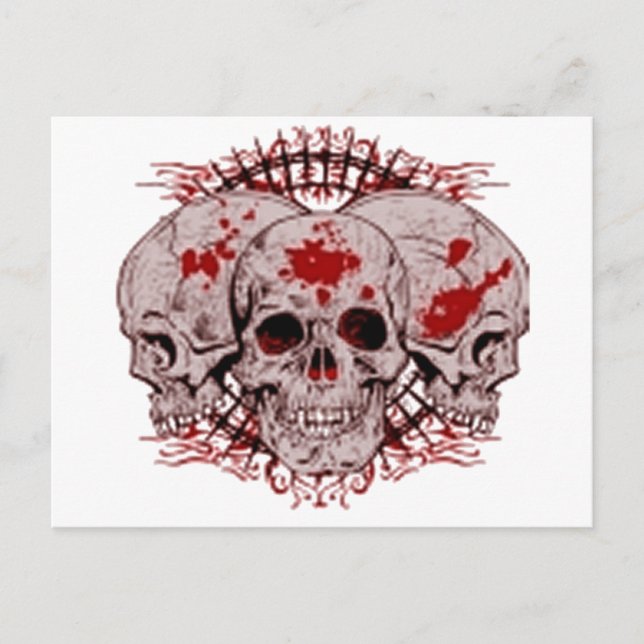Blodigt helvete vykort (Framsida)