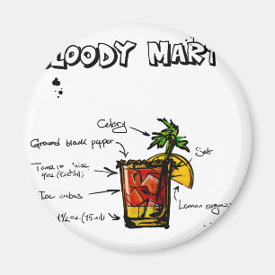 Blodigt Mary coctailrecept Magnet