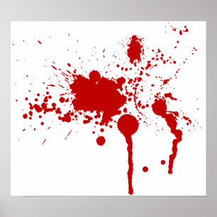 Blodigt sår för blodSplatter som blöder Halloween Poster