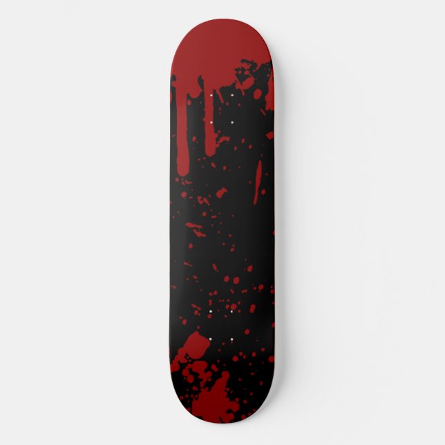 Blodigt Svart Skateboard Bräda 19,5 Cm (Framsida)