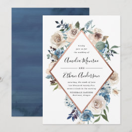 Blodinbjudan till Beauty Blommigt Ram-bröllop Inbjudningar