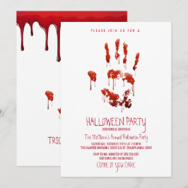 Blodinbjudan till Halloween fest Inbjudningar