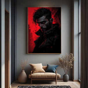 Blodjägare Mörk Porträtt Poster