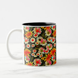 Blodkammar - Blommönster 3 - Kaffe Mugg