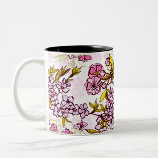 Blodkärl Blommar Mönster Två-Tonad Mugg