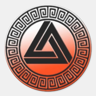 Blodkärl Logotyp Orange Runt Klistermärke