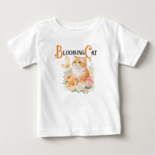 Blodkatt: Orange av Elegant och Vitt i Bloom T Shirt