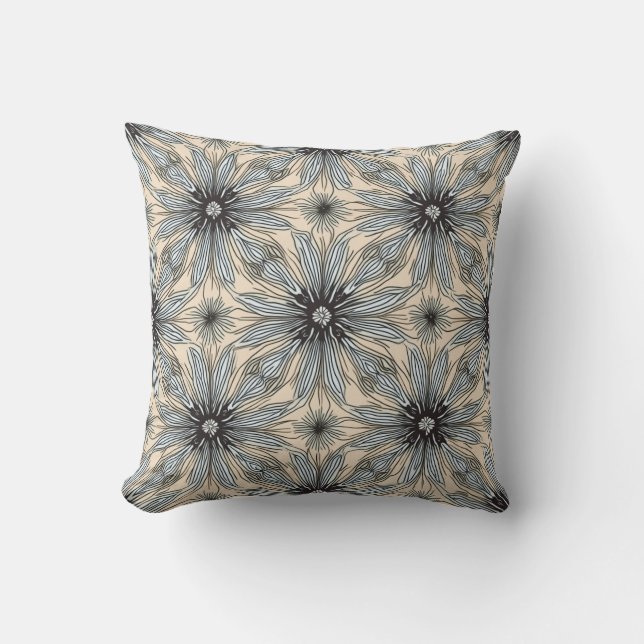 Blodkläder: Mysigt Blommigt Cushion Kudde (Framsida)