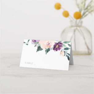 Blodkort för botaniska lilor bröllop placeringskort