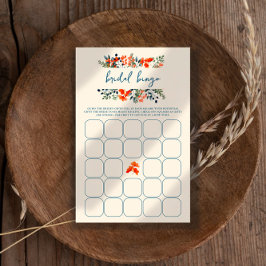 Blodkort för botaniska Möhippor Bingo-spel Flygblad