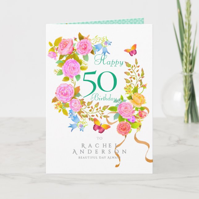 Blodkort för Garden-Helgdag från födelsedagen Helgkort (Framsida)