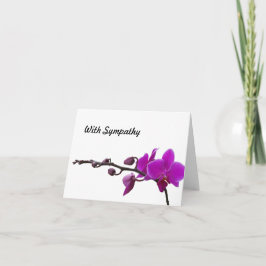 Blodkort för lila orchids blank sympati kort