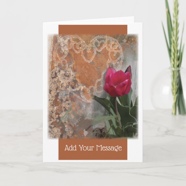 Blodkort för mappad hälsning i Vår Tack Kort (Framsida)