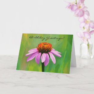 Blodkort för Rosa Daisy för blommande födelsedag Kort