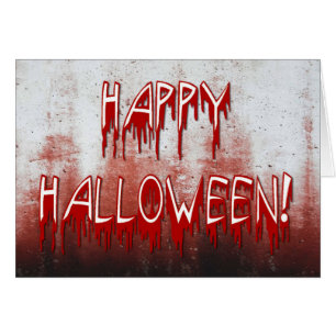 Blodkort i Happy halloween som lider av Nedfläckad Hälsningskort