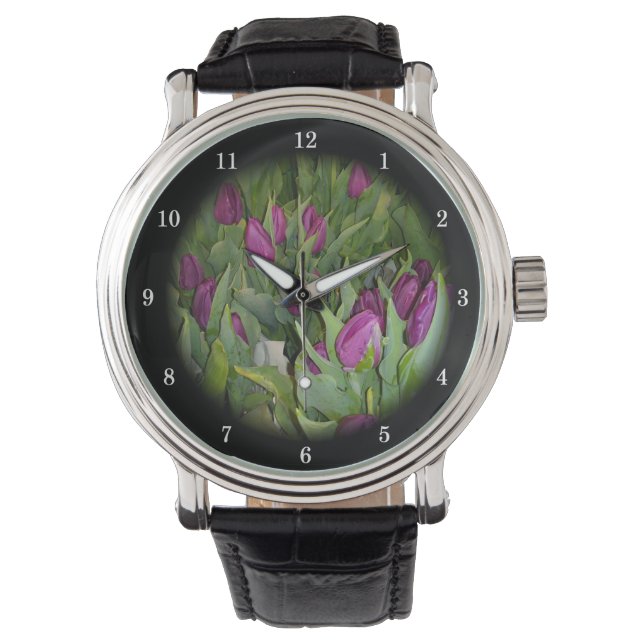 Blodlös Tulips Wrist Watch Armbandsur (Framsida)
