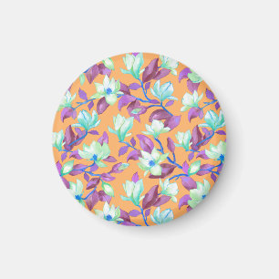 Blodmagnolia på vanilla himlar magnet