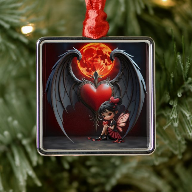 Blodmåne Alla Hjärtans Dag Älva Julgransprydnad Metall (Träd)