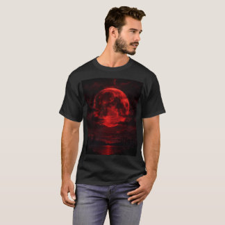 🌕🩸 Blodmåneförmörkelse: Mörk Fantasykonst T-Shir T Shirt
