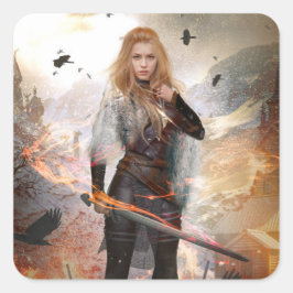 Blodmärke Epic Fantasy Art-märke Fyrkantigt Klistermärke