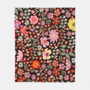 Blodmatta: Vintage av Blommigt Sömlös. Fleecefilt