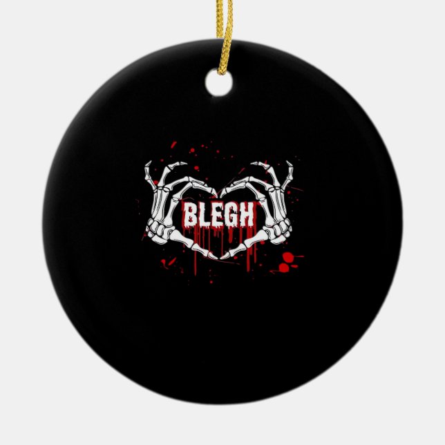 Blodnedbrytning, Skeleton Heart Händer Emo, Metalc Julgransprydnad Keramik (Framsidan)